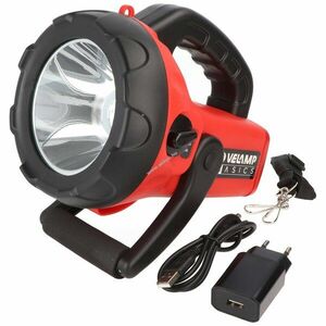 Velamp CHURCHILL újratölthető 10W LED munkalámpa piros villogó USB 3, 7V4800mAh Li-ion kép