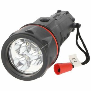 Velamp LED gumi zseblámpa 3 LED 12lm 30m vízálló csuklópánt elemek nélkül kép