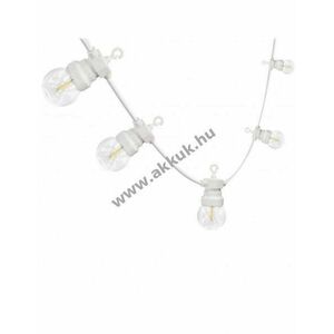 Velamp CLASSY kiterjeszthető IP44 fényfüzér 15m 20x G50 3000K fehér kábel kép