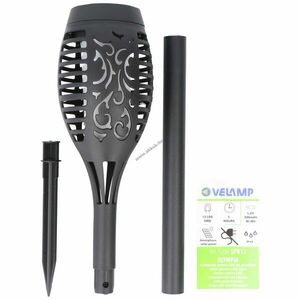 Velamp OLYMPIA napelemes kerti karó 51cm láng effektusú LED lámpa IP44 kép