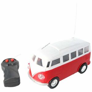 WELLY Bulli Retrobus távirányítós modell 124 piros 5xAA Mignon ceruza elemekkel együtt kép