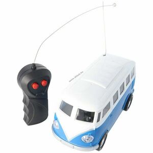 WELLY Retro Bus Bulli távirányítós modell 124 kék 5x AA Mignon ceruza elemekkel együtt kép