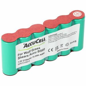 Helyettesítő akku Wolf fűolló Accu 60 ACCU60 6 VSE 4/5A 7, 2V 2150mAh kerti gép kép