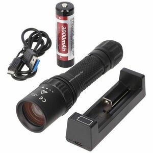 Weltool M8 zoomos LED zseblámpa 860lm 18650 akku 3000mAh töltővel Li-Ion kép