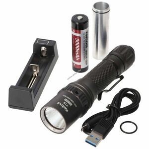Weltool T19 zseblámpa 2050lm 327m 18650 3000mAh akku és töltő IP67 kép