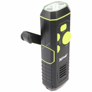 XCell dinamó zseblámpa FM rádióval, riasztóval és powerbank funkcióval, 4 az 1-ben kép