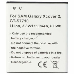 Helyettesítő akku Samsung Galaxy XCover 2 EB485159LU GT-S7710 mobiltelefon Li-Ion kép