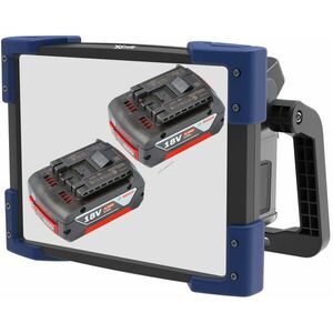 Eredeti XCell Worklight 45W 5000lm, 2x Bosch GSR 18 V-LI 18V 4Ah akku és töltő Li-Ion kép