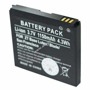 Helyettesítő akku mobiltelefon ZTE Base Lutea ZTE Blade F952 3, 7V 1300mAh Li-Ion kép