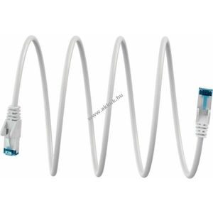Goobay CAT 6A S/FTP (PiMF) patch kábel 1m fehér CU LSZH TPE 10G kép
