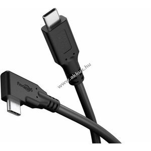 Goobay USB-C kábel 90° 2m fekete 60W 3A 5Gbit/s Power Delivery kép