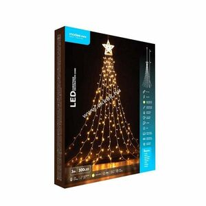 Modee Star Lights LED karácsonyi fényfüzér 2x3m 300LED melegfehér IP44 6W hálózati 220-240V kép