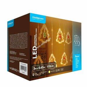 Modee LED karácsonyi fényfüzér 300cm 110LED melegfehér IP44 230V EU-csatlakozó kép