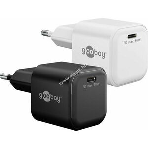 Goobay 30W USB-C PD GaN nano gyorstöltő fekete 1x USB-C kép