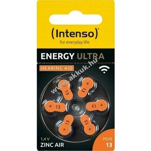 Intenso Energy Ultra A13/PR48 hallókészülék elem 1, 45V 6db/csomag kép