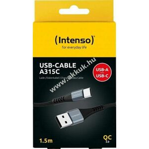 Intenso USB-A USB-C kábel A315C 1, 5m 60W 3, 0A 20V 480Mbit/s fekete 1db/csomag kép