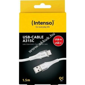 Intenso A315C USB-A - USB-C kábel 60W 20V/3, 0A 480Mbit/s 1, 5m fehér kép