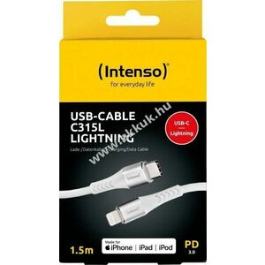 Intenso USB-kábel C315L USB-C Lightning 1, 5m 27W fehér csomag kép