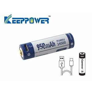 Keeppower 14500 P1495U AA Mignon ceruza akku 3, 7V 950mAh 1db/csomag Li-Ion kép