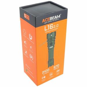 AceBeam L16 2.0 taktikai LED zseblámpa 2100lm 670m zöld kép