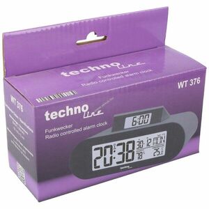 Technoline WT 376 DCF77 rádióvezérelt ébresztőóra hőmérséklet és páratartalom kép