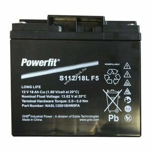 Exide Powerfit S112/18L F5 (helyettesíti Marathon L12V15) 12V 18Ah M5 182x77x168mm AGM ólom kép