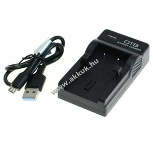 OTB töltő Olympus LI-10B LI-12B Sanyo DB-L10 fényképezőgép videokamera Micro-USB kép