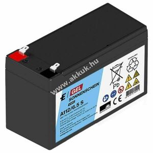 Sonnenschein A112/6, 5 S akku 12V 6, 5Ah 1db/csomag AGM ólom-zselés kép