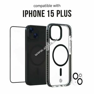Goobay 4in1 védőcsomag tok, kijelző- és kameravédő, applikátor, kompatibilis Apple iPhone 15 Plu kép