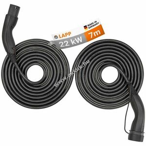 LAPP MOBILITY önbehúzó Typ-2 töltőkábel 7m 22kW 32A 3-fázisú fekete (5555934054) kép