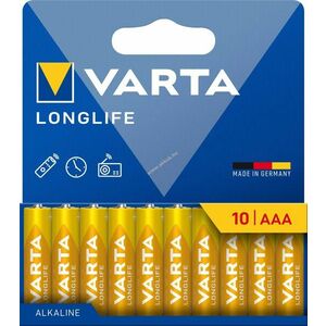 Varta AAA (mikro) LR03 elem 1.5V 10db/csomag hosszú élettartamú hagyományos elem alkáli kép