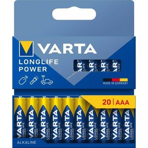 Varta Longlife Power AAA LR03 (mikro) 1.5V 20db/csomag hagyományos elem alkáli kép