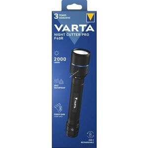 VARTA Night Cutter Pro F40R zseblámpa 2000lm újratölthető 5200mAh powerbank IP67 kép