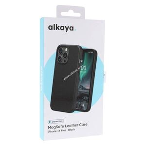 Alkaya LUCID MagSafe-kompatibilis műbőr tok iPhone 14 Plus fekete kép