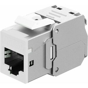 Goobay Keystone RJ45 modul CAT6A STP Slim 16, 6mm fehér krokodil vágókapcsos LSA szerszámmentes kép