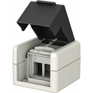 Goobay fali csatlakozódoboz IP44 2x Keystone port kábelátvezetéssel modul nélkül kép