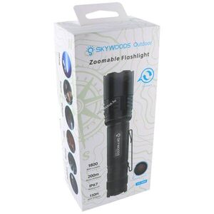 Skywoods TZL1800 zseblámpa 1800lm 18650 akku 2600mAh USB-C Li-Ion kép