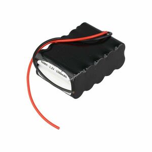 Helyettesítő akku vészvilágítás F2x5 AA Mignon ceruza 12V 1500mAh 200mm kábellel 1db/csomag NiMH kép