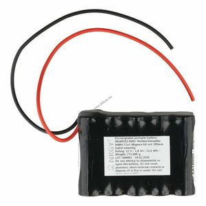 Helyettesítő akku vészvilágítás F2x5 AA Mignon ceruza 12V 1800mAh 200mm kábellel NiMH kép