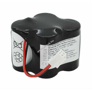 Helyettesítő akku vészvilágítás 4, 8V 2500mAh Sub-C F2x2 60mm kábel csatlakozó NiMH kép