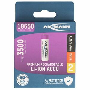 Ansmann 18650 akku 3, 6V 3500mAh 70x18, 5mm Li-Ion kép