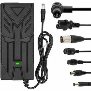 Hálózati töltő, tápegység, adapter e-bike/roller Li-Ion akkuhoz 54.6V 2A, 7 féle csatlakozóval kép