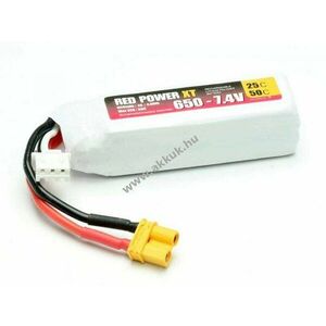 Pichler RED POWER XT modellépítő akku 7, 4V 650mAh XT30 LiPo kép