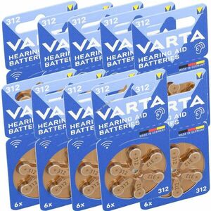 Varta 312 1.4V 60db (10x6db/csomag) hallókészülék elem Zinc Air kép