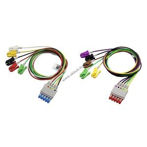 Orvosi EKG-kábel M1978A 2x5-eres 1m Philips M1663A M1668A mellkascsipeszekkel Medlinket kép