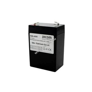 Axcom NA6-4500 nátrium-ion akku 6V 4, 5Ah 4, 75mm csatlakozóval kép