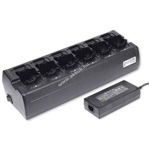 Axcom 6+6 állomásos rádió töltő SM-LG66 Motorola MTP8500EX 12-24V külső tápegység kép