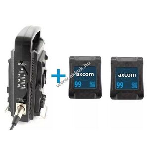 Axcom U-CSVLO-99-UD V-Mount 14, 4V 6, 8Ah 2db + SM-CPVM-2 töltő videókamera Li-Ion kép