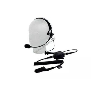 Axcom fejpántos headset hajlékony nyakú mikrofon 5 PIN PTT gomb Sepura STP8000 STP9000 rádió kép