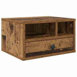 vidaXL Nyomtatóállvány fiókkal Öreg fa 40 x 32 x 24 cm Faanyag kép